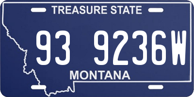 MT license plate 939236W