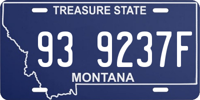 MT license plate 939237F