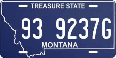 MT license plate 939237G