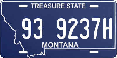 MT license plate 939237H