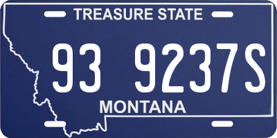 MT license plate 939237S
