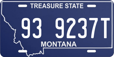 MT license plate 939237T