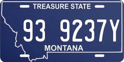 MT license plate 939237Y