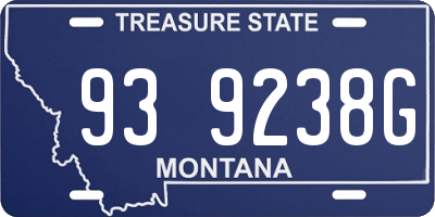 MT license plate 939238G