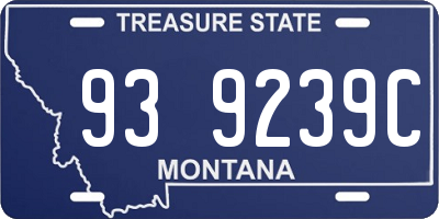 MT license plate 939239C