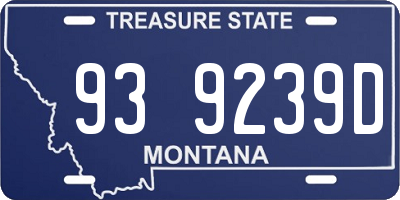 MT license plate 939239D