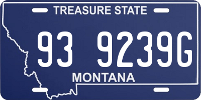 MT license plate 939239G