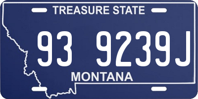 MT license plate 939239J