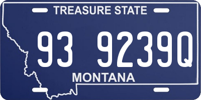 MT license plate 939239Q