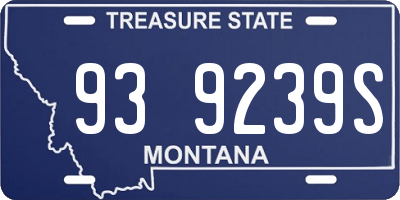 MT license plate 939239S