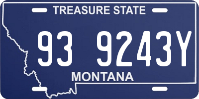 MT license plate 939243Y