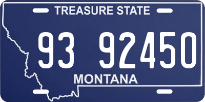 MT license plate 939245O