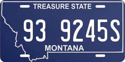 MT license plate 939245S