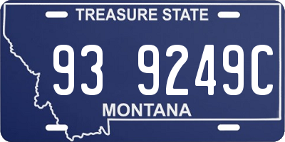 MT license plate 939249C