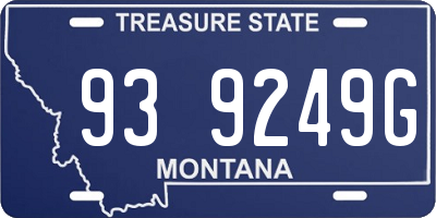 MT license plate 939249G