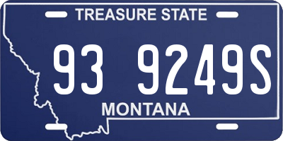 MT license plate 939249S