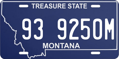 MT license plate 939250M