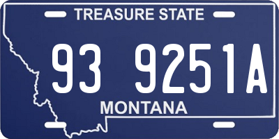 MT license plate 939251A