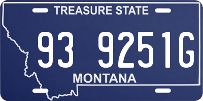 MT license plate 939251G