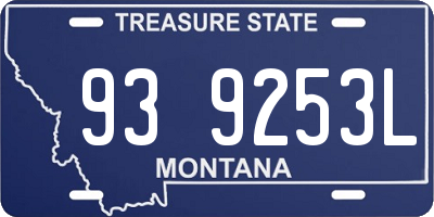 MT license plate 939253L