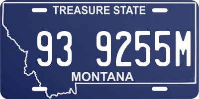 MT license plate 939255M