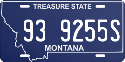 MT license plate 939255S