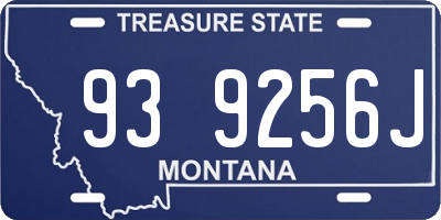 MT license plate 939256J