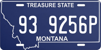 MT license plate 939256P