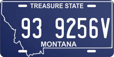 MT license plate 939256V