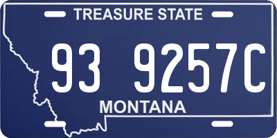 MT license plate 939257C