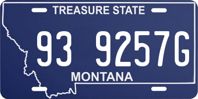 MT license plate 939257G