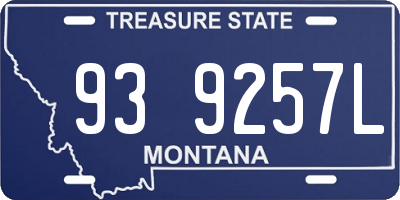 MT license plate 939257L