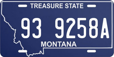 MT license plate 939258A
