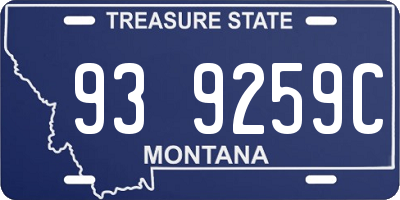 MT license plate 939259C
