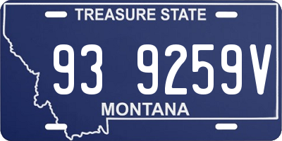MT license plate 939259V