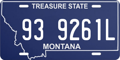 MT license plate 939261L