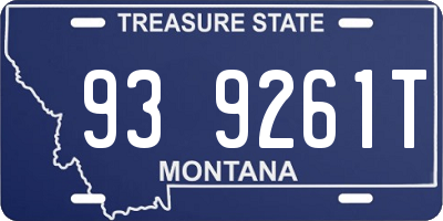 MT license plate 939261T