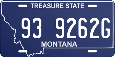 MT license plate 939262G