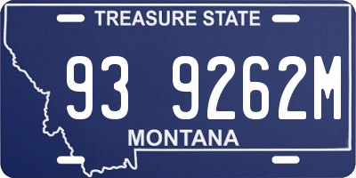 MT license plate 939262M