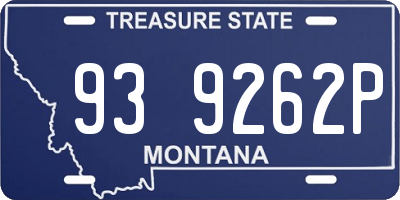 MT license plate 939262P