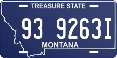 MT license plate 939263I