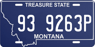 MT license plate 939263P