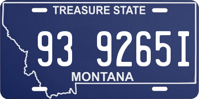 MT license plate 939265I
