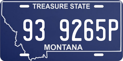 MT license plate 939265P