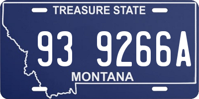 MT license plate 939266A