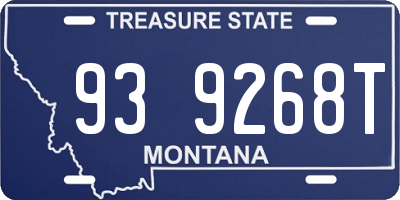 MT license plate 939268T