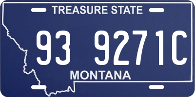 MT license plate 939271C