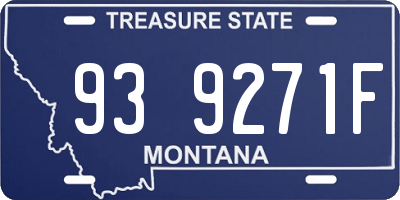 MT license plate 939271F