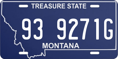 MT license plate 939271G