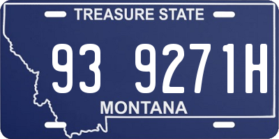 MT license plate 939271H